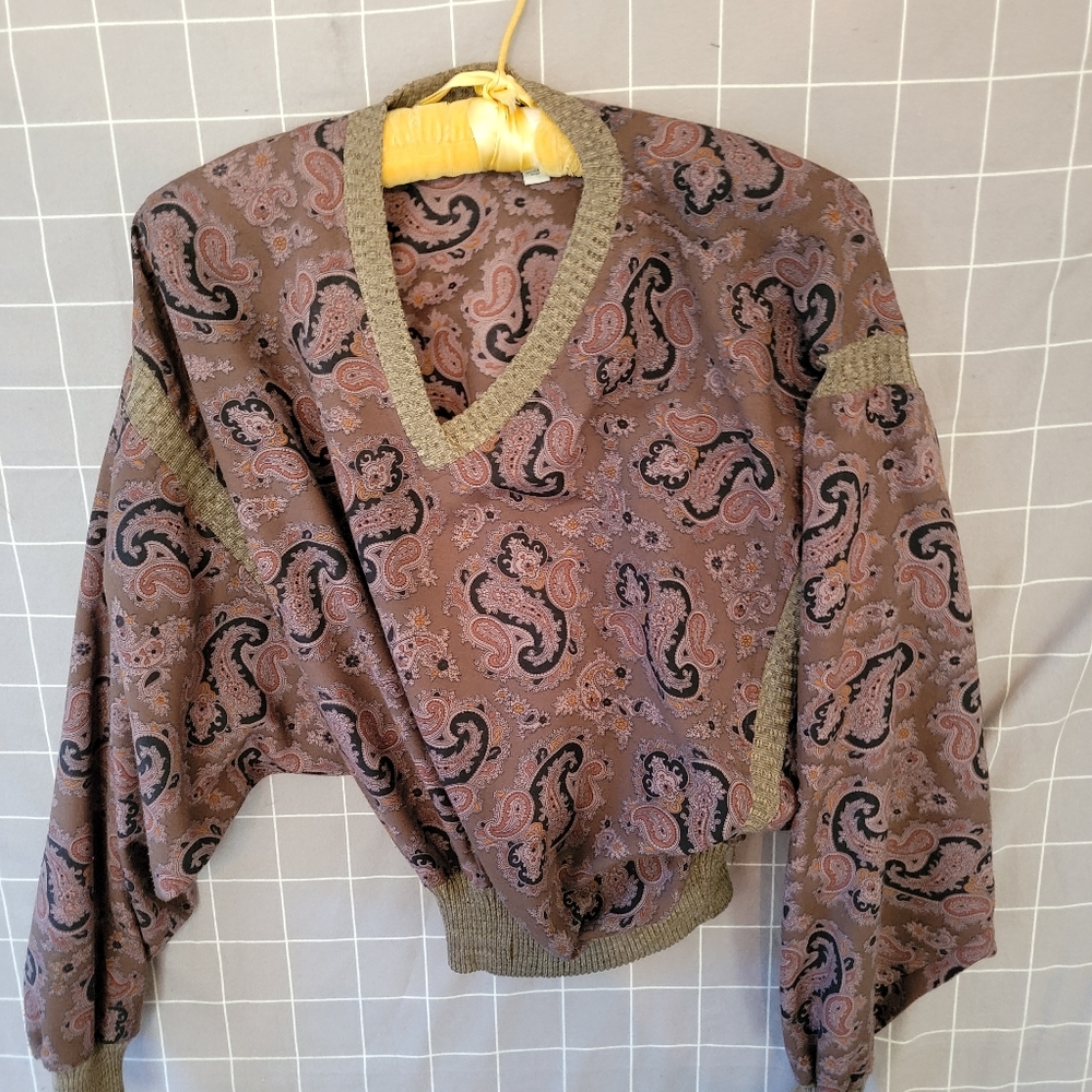Vintage Koos VanDen Akker paisley blouse. Sixe 10.